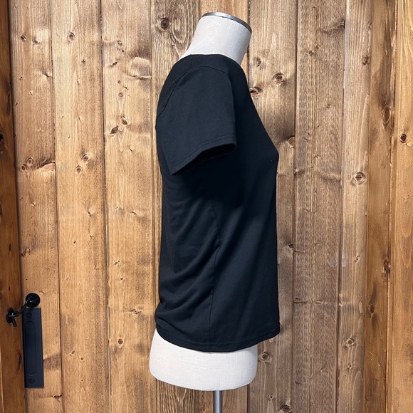 Unbranded Black Crop Naughty Kitty Middle Finger Pocket Shirt - Picture 5 of 7